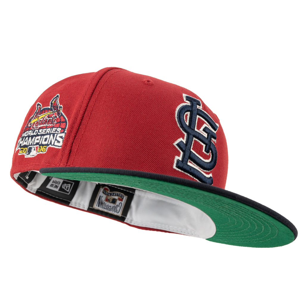 New Era St. Louis Cardinals World Series Champions 2011 Green and Red  Edition 59Fifty Fitted Cap