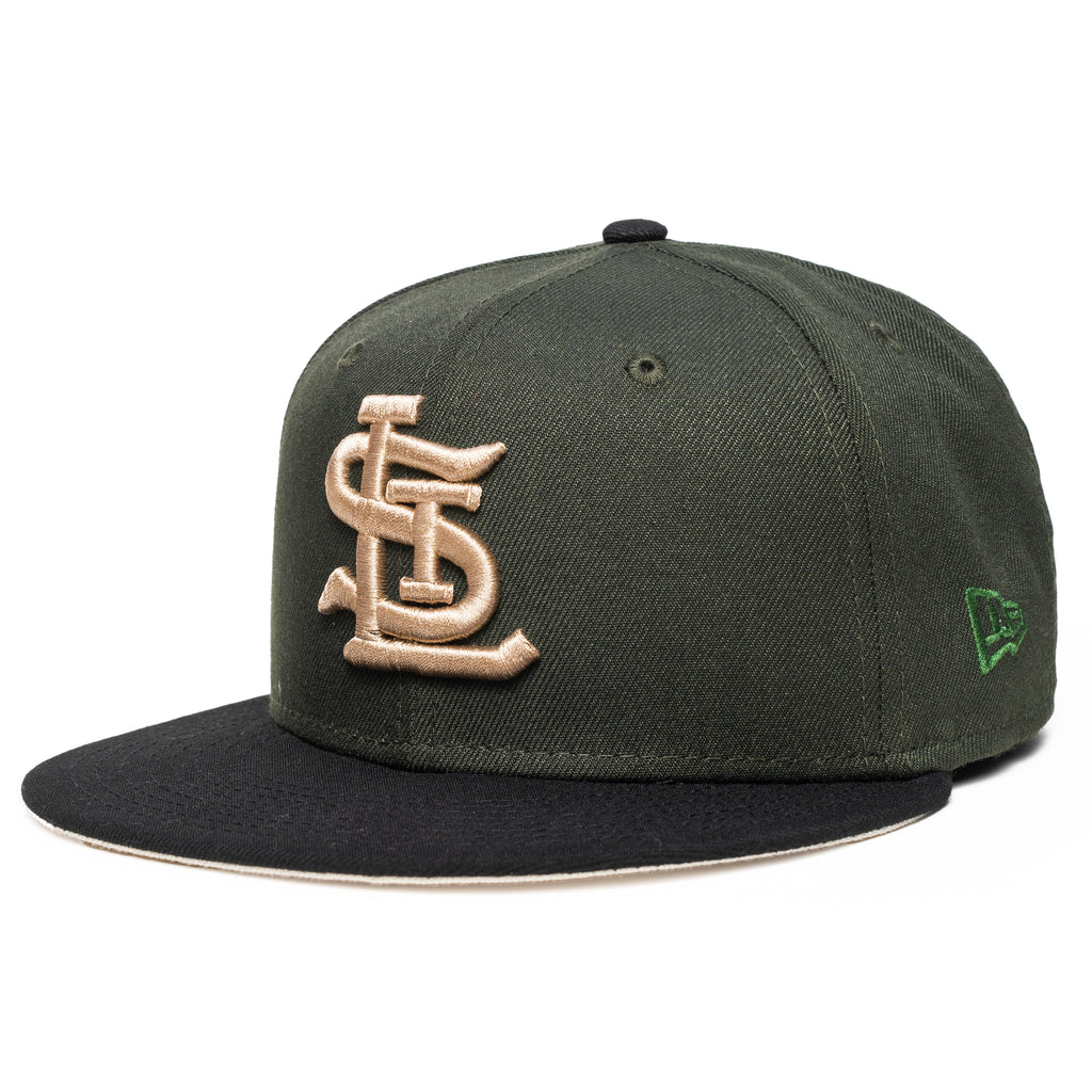 St. Louis Cardinals New Era Custom 59Fifty Olive Camo Sweatband Fitted